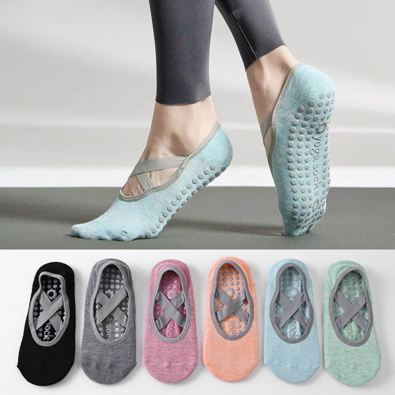 Meias Femininas Antiderrapante Para Yoga GlamourSteps