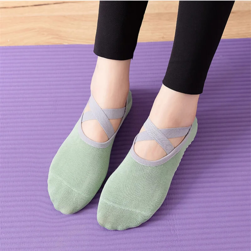 Meias Femininas Antiderrapante Para Yoga GlamourSteps